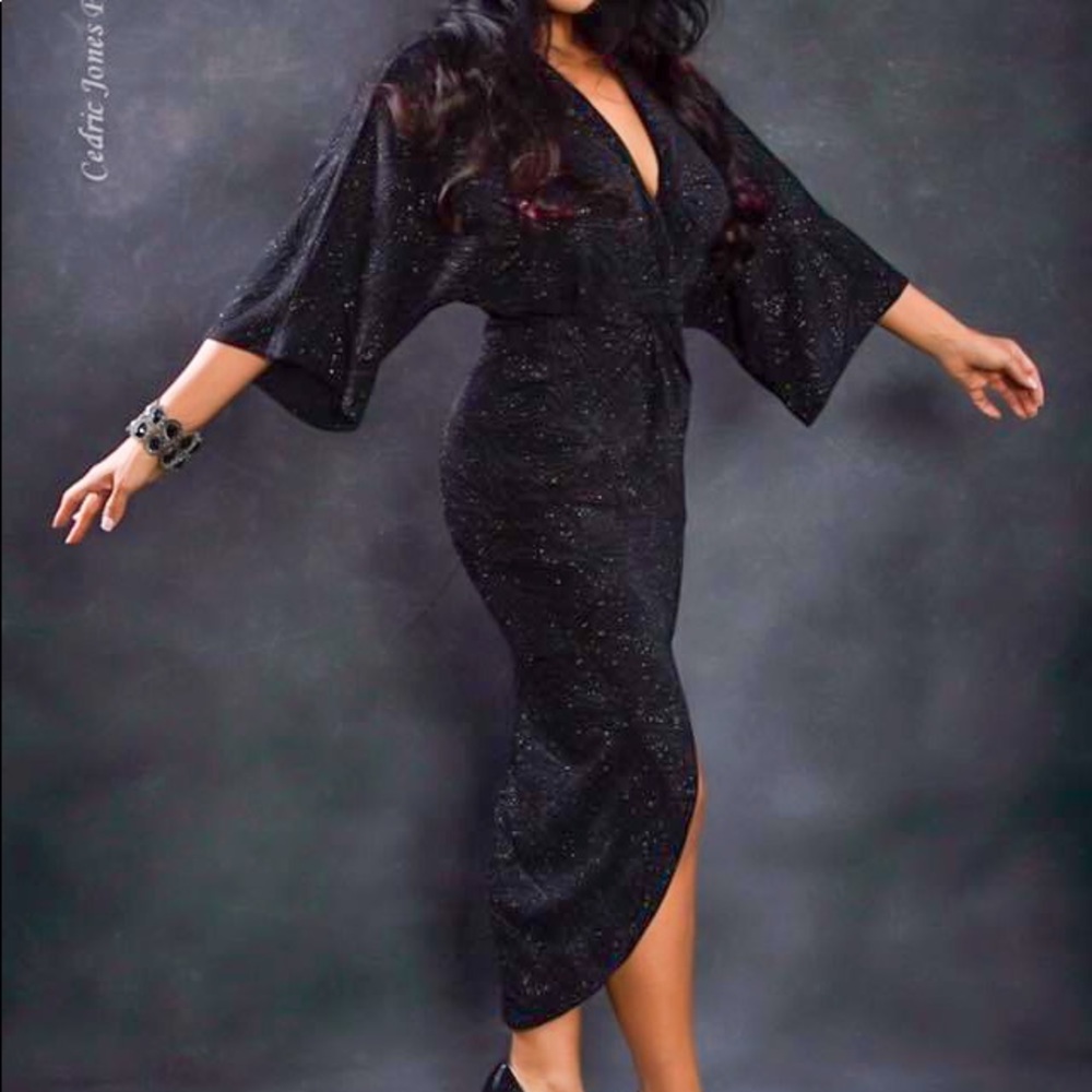 Black cocktail dress by FASHION NOVA